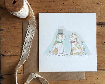 Wedding Card - Cat & Dog