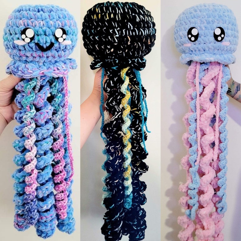 CROCHET PATTERN Chonky Jelly Boy Pattern Crochet Jellyfish Amigurumi Kawaii Crochet Pattern Crochet Plushie Jellyfish Pattern image 9