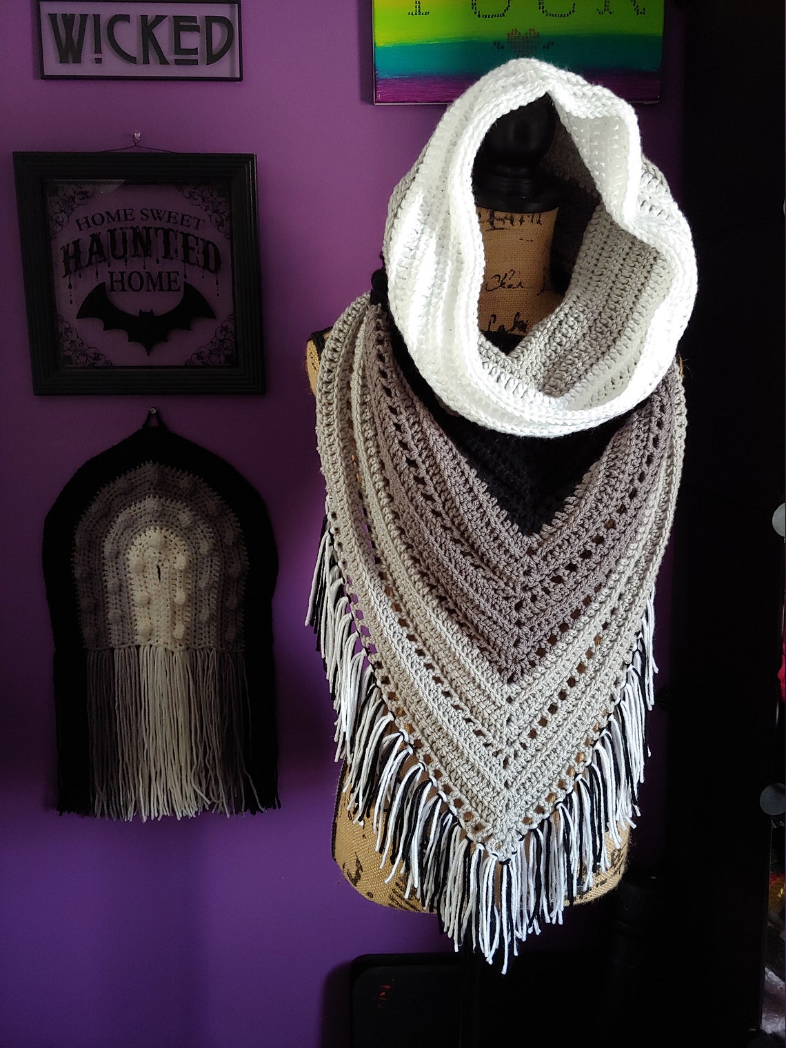 wild oleander hooded scarf crochet pattern