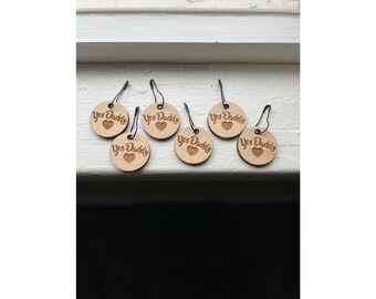 Stitch Marker ~ Wooden Stitch Markers ~ Laser Engraved ~ Crochet ~ Knit ~ Funny ~ Adult Humor