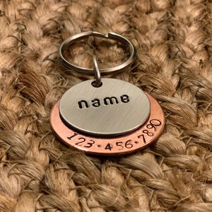 Custom Pet ID Tag - Hand Stamped Pet Tag - Personalized Pet/Dog Tag