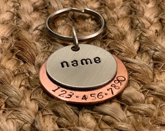 Etiqueta de identificación de mascotas personalizada - etiqueta de mascota con sello de mano - etiqueta personalizada de mascotas/perros