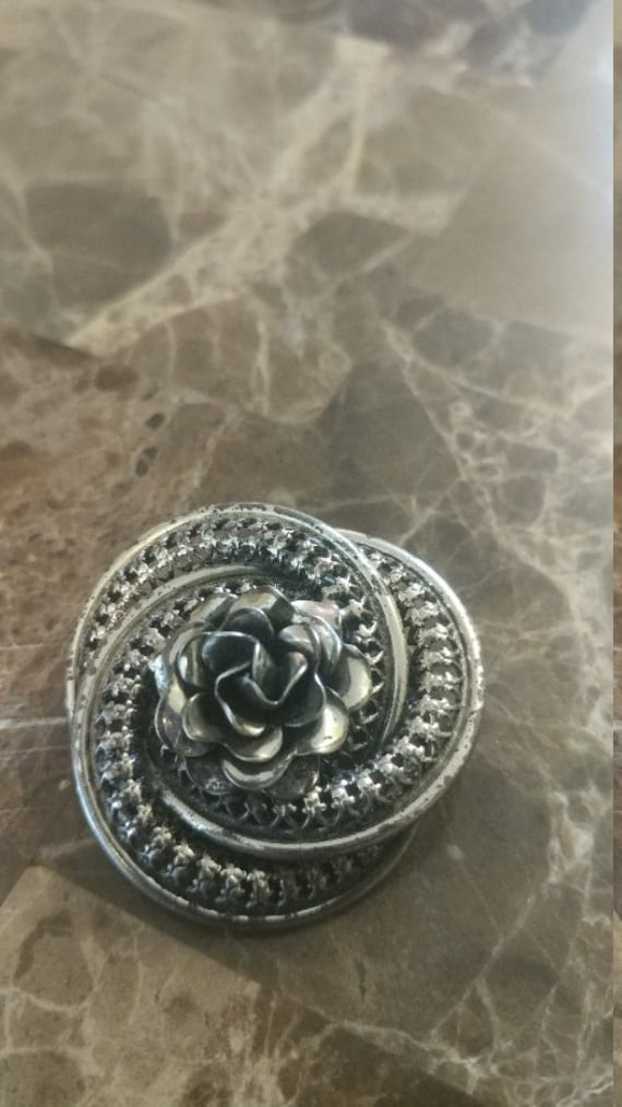 Danecraft Sterling Silver Rose Pin Pendant