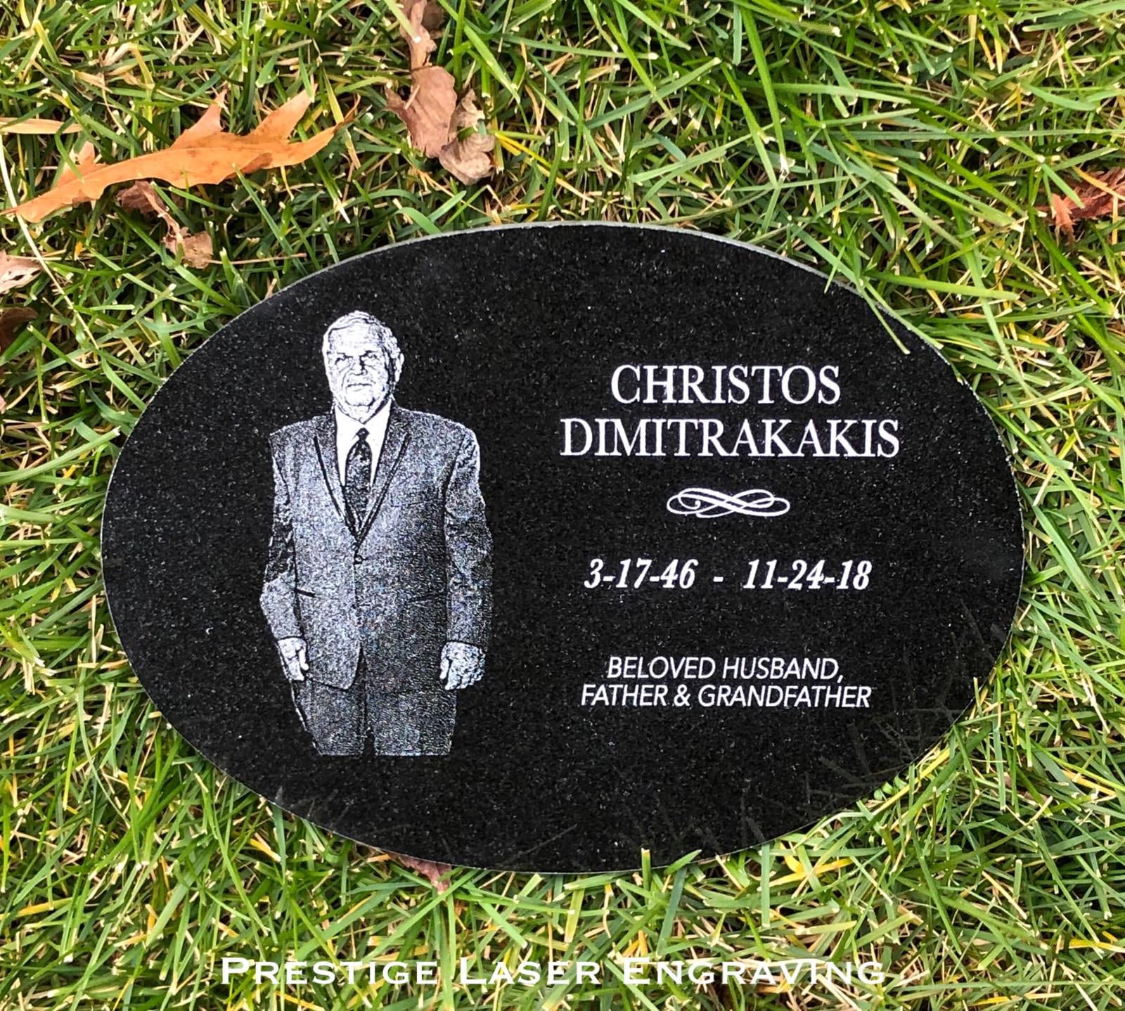 Granite Photo Oval Memorial Plaque Etsy