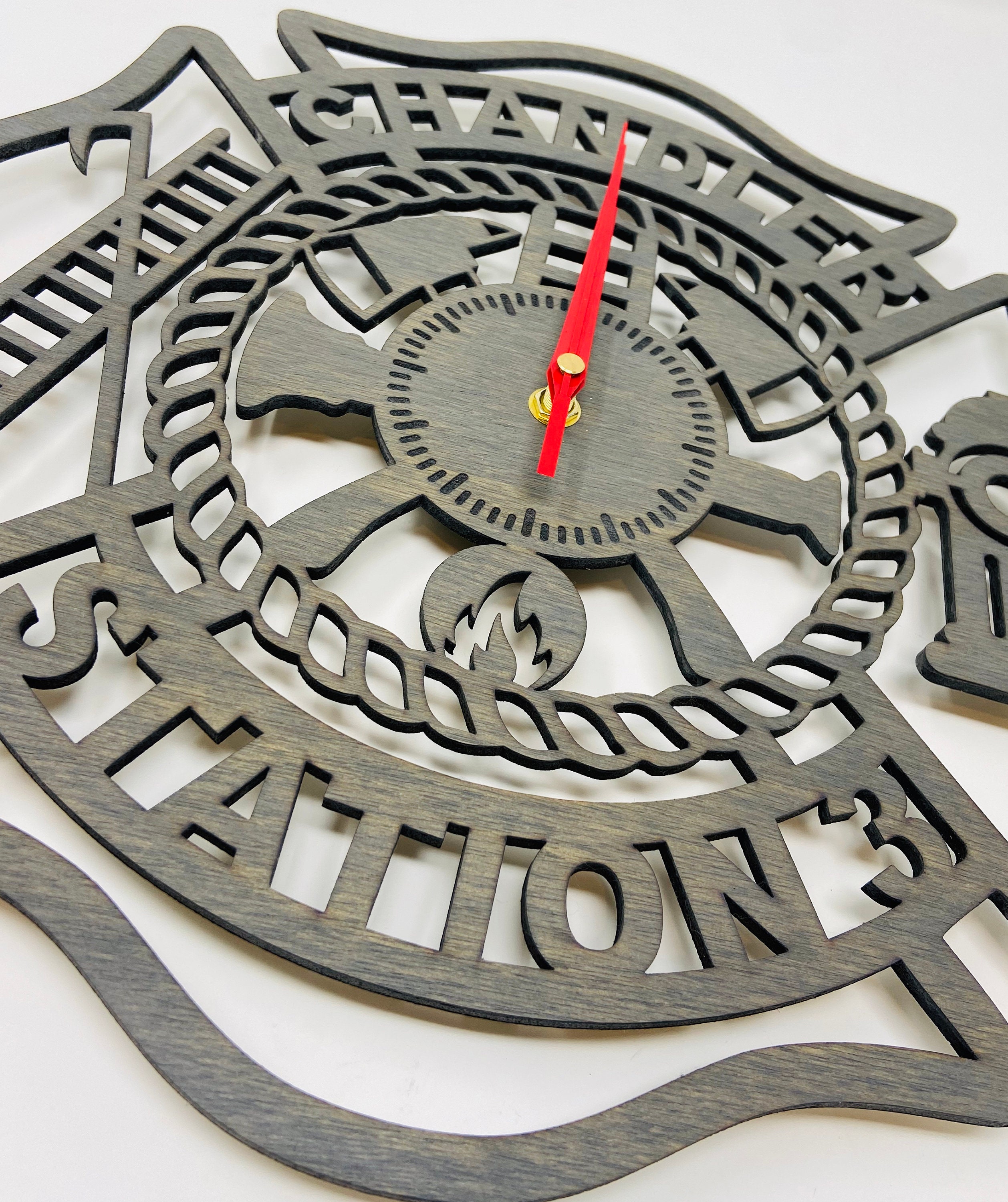 Firefighter Maltese Cross Clock