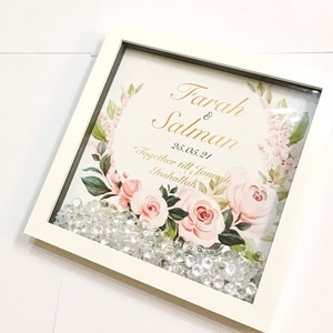 Islamischer personalisierter Hochzeitsrahmen Paar Geschenk Nikah Arabisch Brautjungfern BrautPaar Dekor Wand Kunst Heirat Druck Digital Download