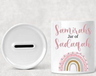 Sadaqah Jar Islamic Personalised Wedding Birthday Girl Graduation Gift Gifts Ramadhan Ramadan Charity Box Money Jar Coin Sadaqah Eid
