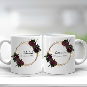 Personalisierte Tassen Hochzeit Islamische Rahmen Paar Geschenk Nikah Arabische Braut Jahrestag Braut Dekor Wand Kunst Heirat Druck Digital Download
