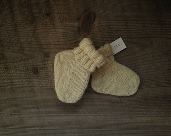 Baby socks size 14-15 organic wool