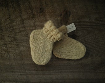 Baby socks size 15-16 organic wool