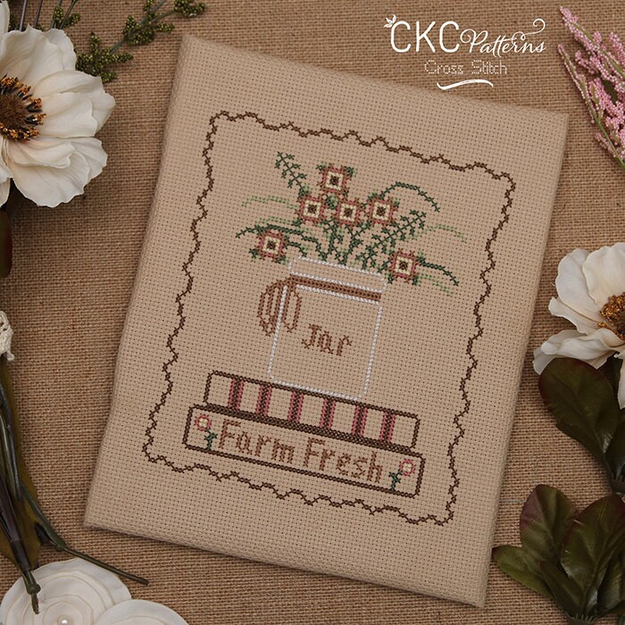 Country Home Farm Fresh Cross Stitch Pdf Pattern Etsy