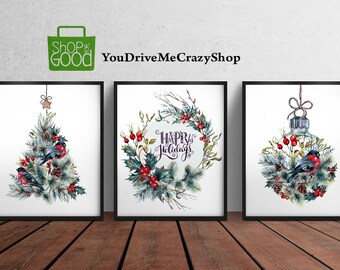 Christmas wall art | Etsy