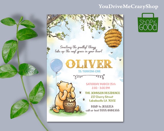 classic winnie the pooh invitations
