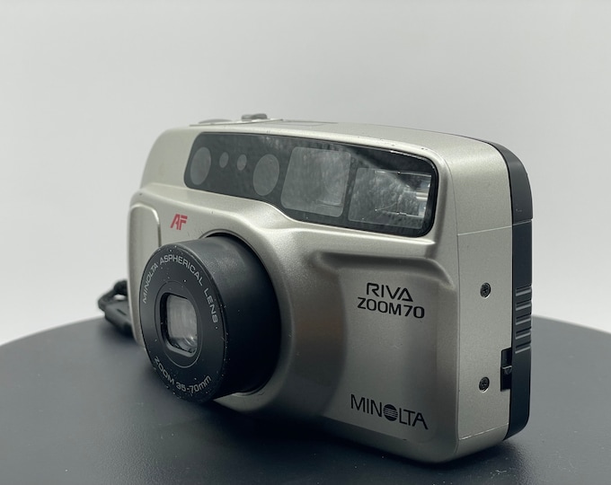 Minolta Riva Zoom 70 35mm Point and Shoot Film Camera - Tested - FREE WORLDWIDE SHIPPING