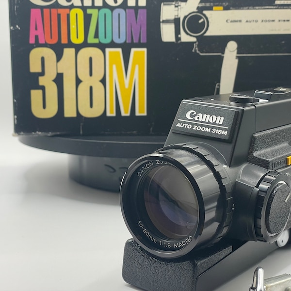 Vintage Canon Auto Zoom 318M super 8 movie film camera - Fully tested - Worldwide free shipping