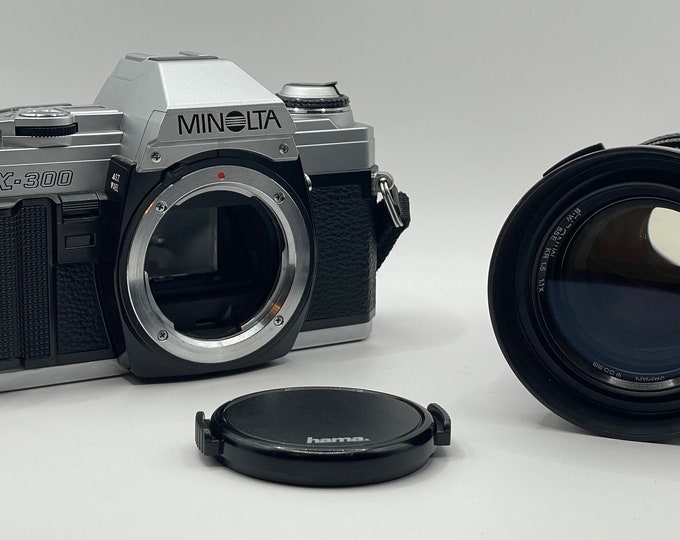 Minolta X-300 SLR 35mm Film Camera set with Minolta MD Zoom 35-105MM Lens - Fully Tested - Free Worldwide Shipping