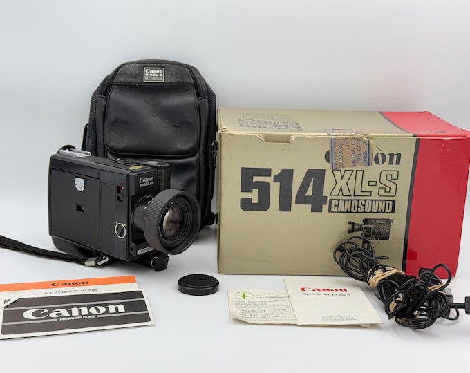 Canon Canosound 514XL-S super 8 movie film camera complete in box - Fully tested - Worldwide free shipping