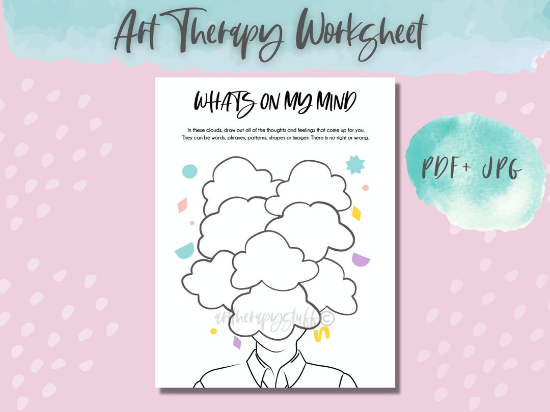 Art Therapy Worksheet PDF Therapeutic Art Self Care Worksheet Printable  Anxiety Relief Item Emotional Regulation Guided Journal for Women - Etsy