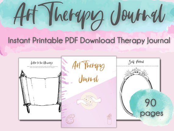 Art Therapy Journal PDF, Therapeutic Art Self Care Journal Printable, Anxiety  Relief Items, Emotional Regulation Guided Journals for Women 