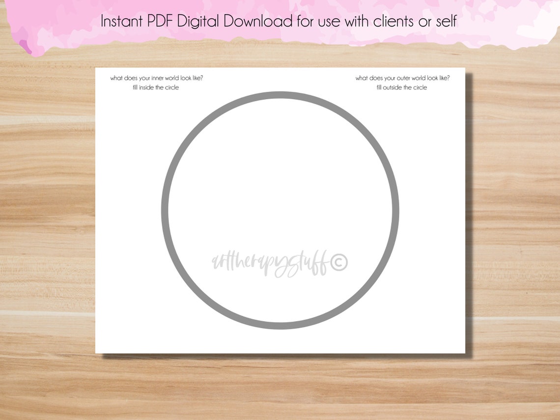 Therapeutic Art Self Care Worksheets