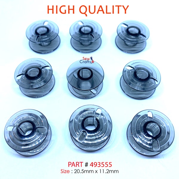 Plastic BOBBINS #493555 For ELNA 300,1010,1500,1600,2002,6005,7000 - BABYLOCK BL1108, BL1170, BL16, BL18, BL22, BL23, BL9