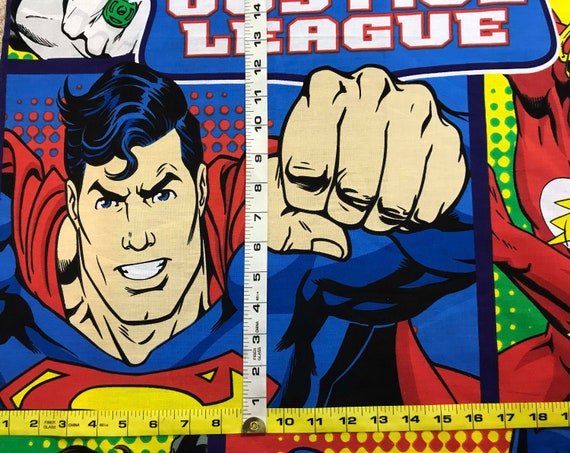 DC Comics Superman FABRIC Cotton Blend L38/" x W62/" inches