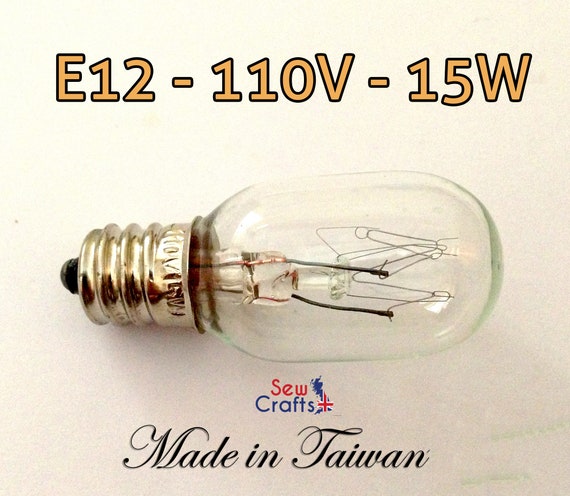 Sewing Machine Light BULB E12, 110V, 15W Use for Fridge, Microwave & Others  