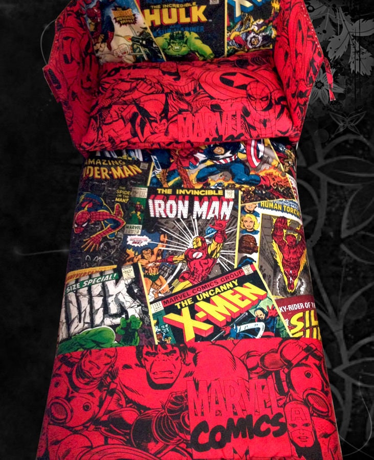 Marvel Comics Cot Bedding Set All Sizes Available HANDMADE Etsy
