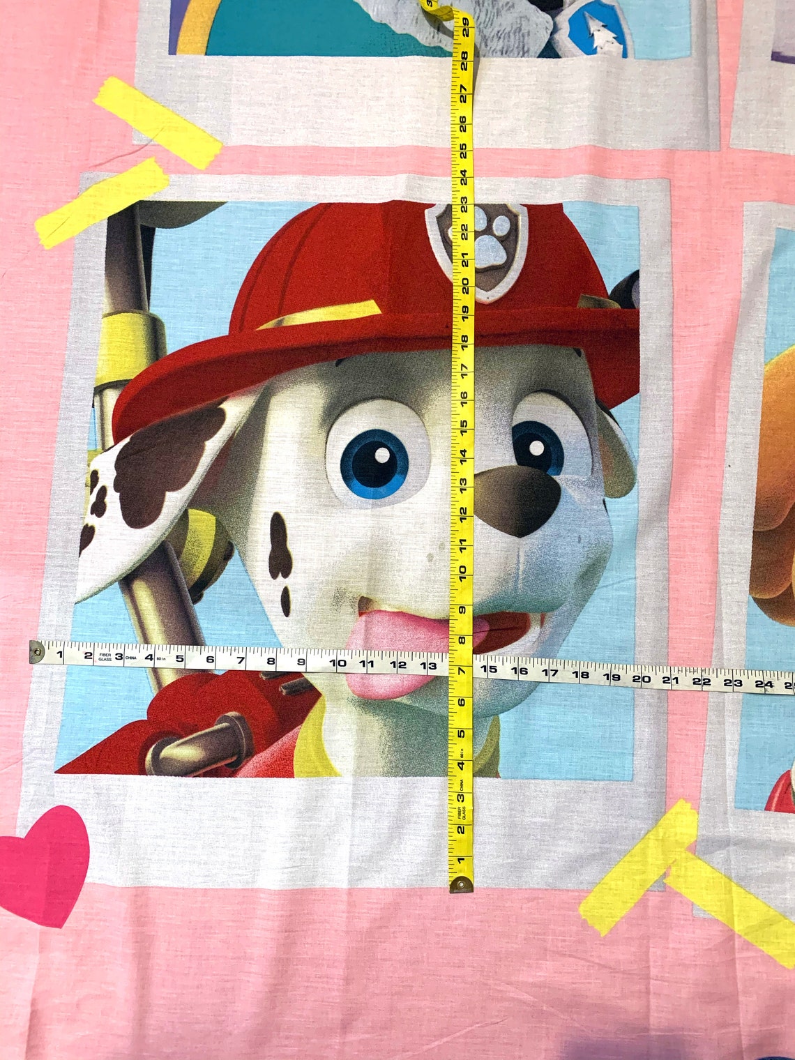 Paw Patrol Pink PANEL FABRIC With Pillow Panel Polycotton Etsy
