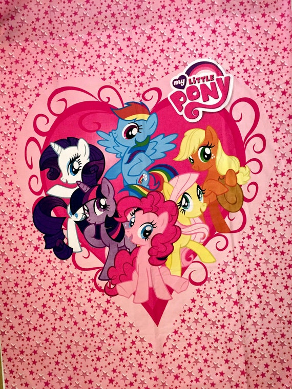 My Little Pony Pink PANEL Polycotton Fabric L80/" x W55/" inches