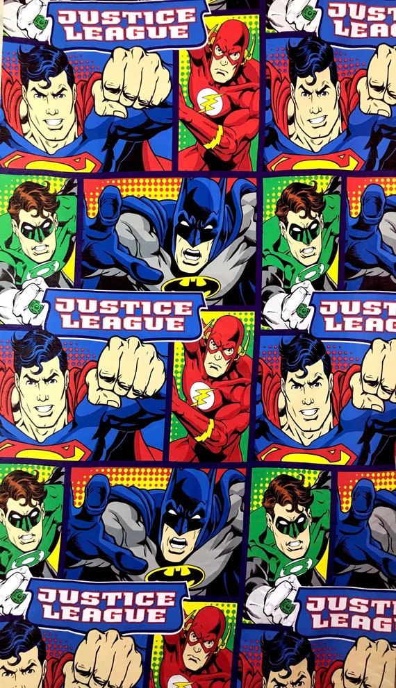 DC Comics Superman FABRIC Cotton Blend L38/" x W62/" inches