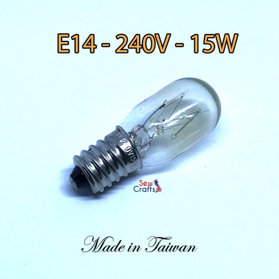 Sewing Machine Light BULB E14, 240V, 15W Use for Fridge, Microwave & Others  