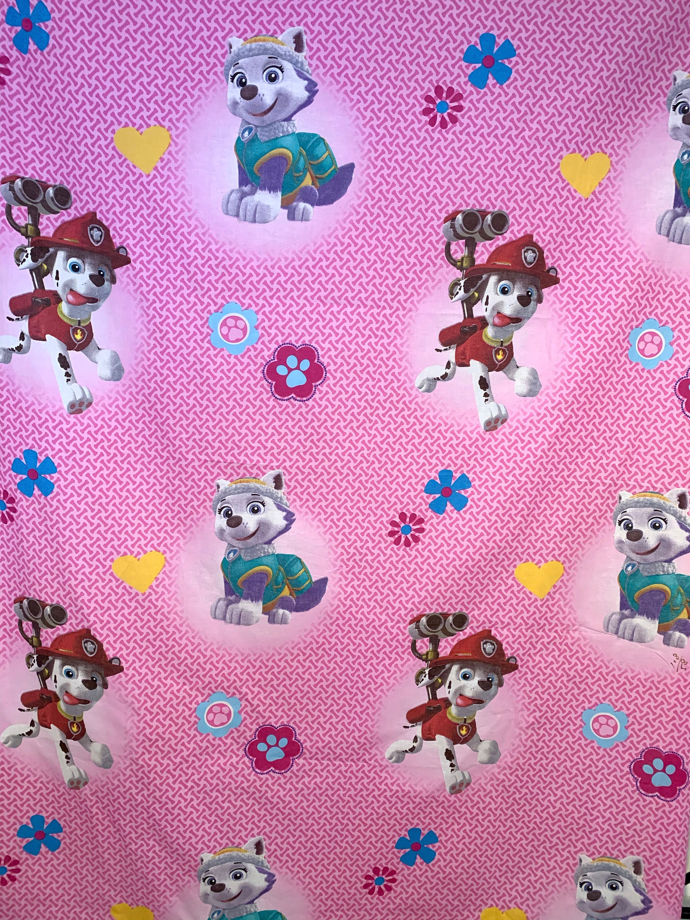 paw patrol wrapping paper pink