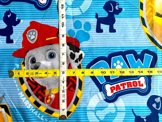 Paw Patrol Marshall Light Blue Fabric All Over Polycotton