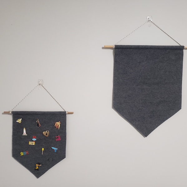 Blank Felt Display Banner to Organize your Enamel Pin, Lapel Pin, Brooch, Button, Patch, or Badge Collection