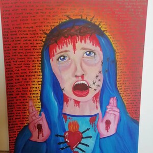 Mother Stigmata - Acrylic on Canvas.