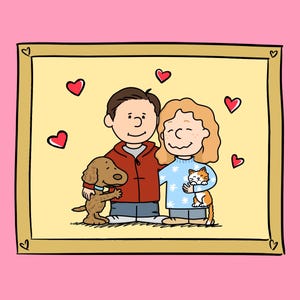 Benutzerdefinierte Cartoon-Porträt | St.Valentines Day Cartoon Zeichnung|Paar digitale Karte|Snoop Benutzerdefinierte Eltern Geschenk|Personalisierte digitale Kunst vom Foto