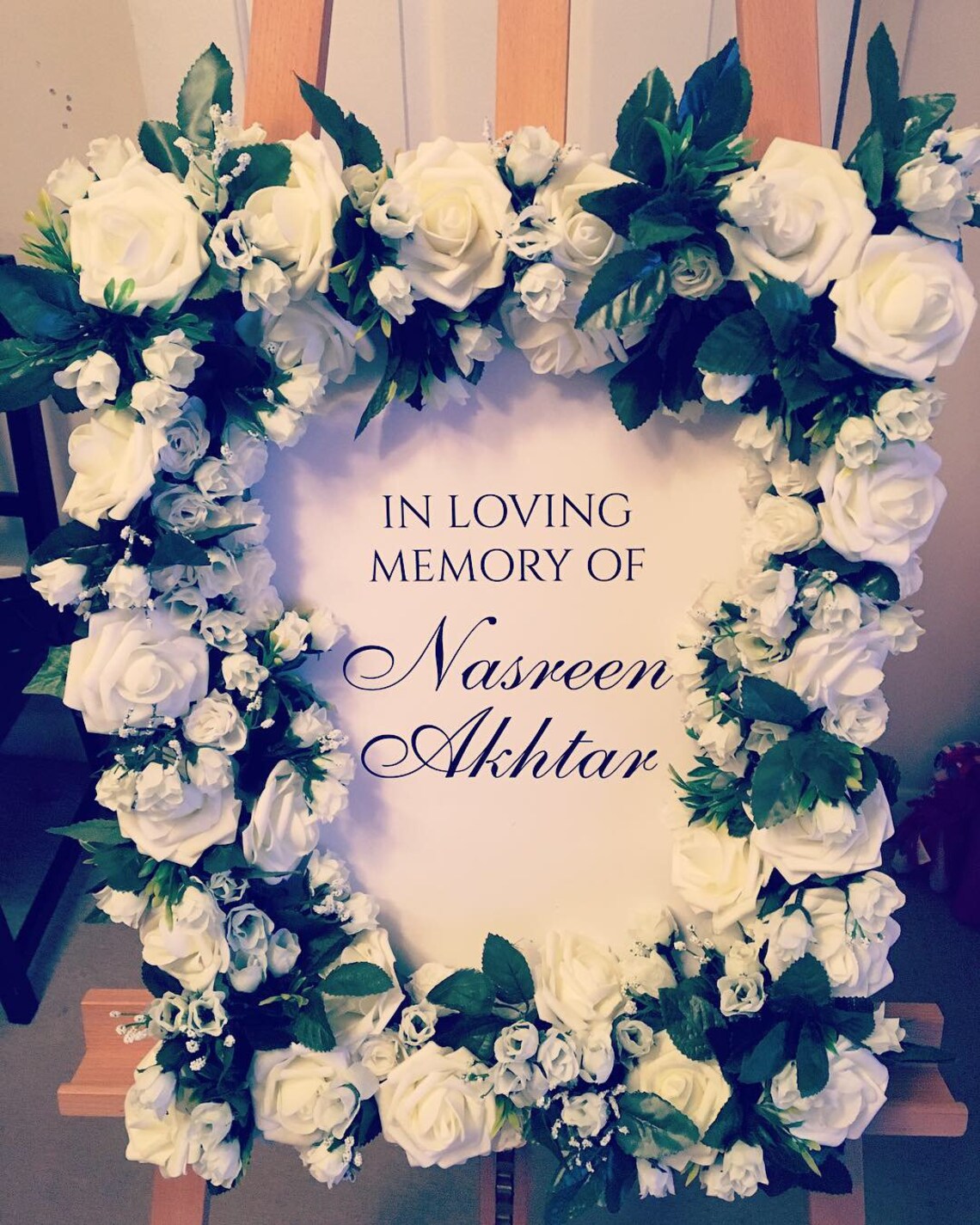 Personalised Memory flower frame Etsy
