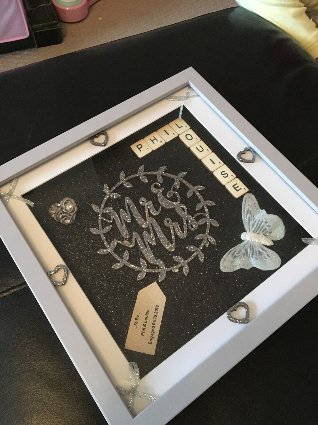 Personalised Engagemenf Frame Etsy