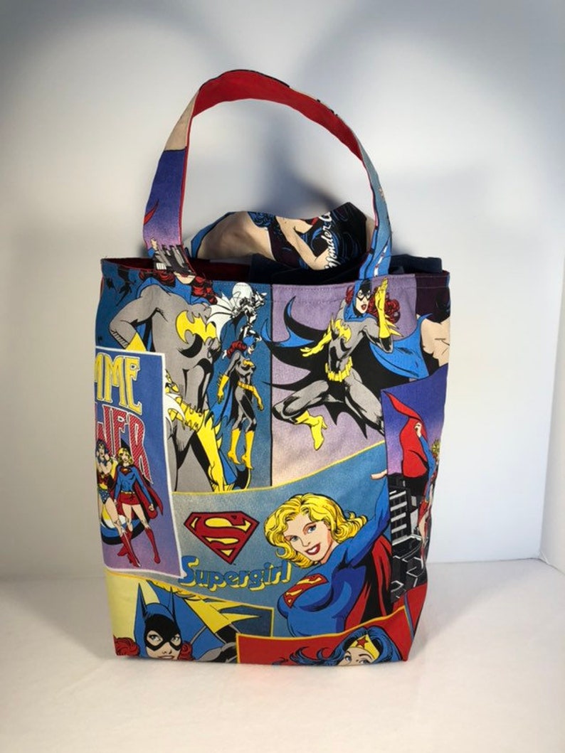 Gift bagfabric gift bagtotesupergirl gift bagtote bagsuperhero