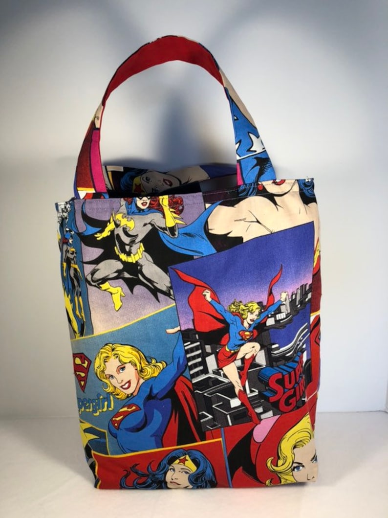 Gift bagfabric gift bagtotesupergirl gift bagtote bagsuperhero