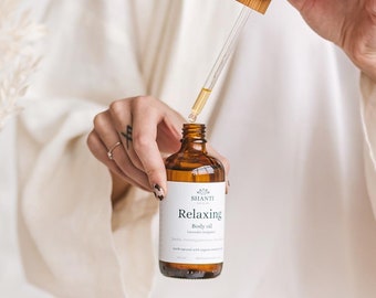 Organic Relaxing Body Oils, Holistic Skincare with Vitamin-Rich Carrier Oils & Infused with Pure Essential Oils, 100% Natural Ingredients