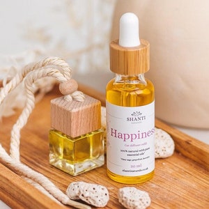 Natural Botanical Car Diffuser: 100% natuurlijk, geparfumeerd met pure essentiële oliën, 5 keer navulling, niet giftig