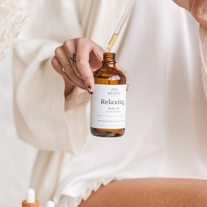 Organic Body Oil Holistic Body & Bath Nourishment Luxury Botanical Carrier Oils Scented with Essential Oils Birthday Gift For Her Vegan