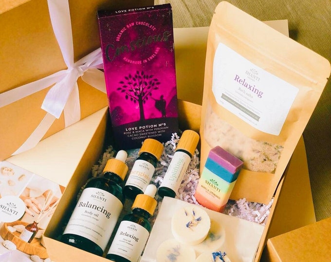 Coffret cadeau spa bio | Cadeau d'aromathérapie relaxant pour elle | Cadeau d'anniversaire pour femme Cadeau de guérison | Cadeau calmant de spa pour un ami