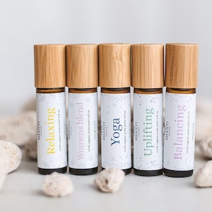 Organic Pulse Point Roller Aromatherapy Fragrances Gft made with Pure Essential oils 100% Pure Natural Relaxing Holistic Birthday Gift Vegan