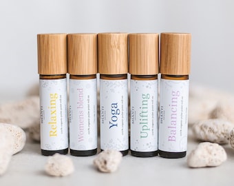 Organic Pulse Point Roller Relaxing Aromatherapy Gift for her Essential Oils Blend Pulse Point Roll On Birthday Gift for Her Natural Vegan