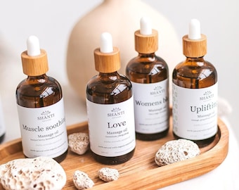 Aceites de masaje afrodisíacos para el amor, regalo sensual de lujo, aceite de masaje botánico orgánico, aceites herbales relajantes, 100% natural.