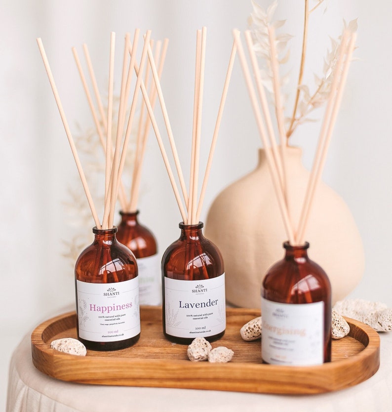 Reed Diffuser for Home Gift Scented Diffuser with Essential Oils Birthday Gift for Her Relaxing Gift for Women Room Natural Perfume Diffuser image 3