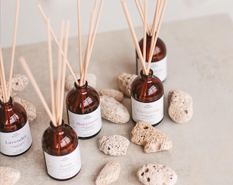 Botanical Reed Diffuser Scented with Pure Essential Oils Relaxing Housewarming Gift For Her Long Lasting Home Diffuser Natural Aromatherapy